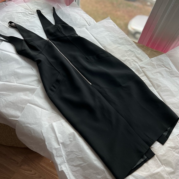 ❤️HP❤️EUC VTG 90s FENDI low back deep v black midi dress - Picture 8 of 13